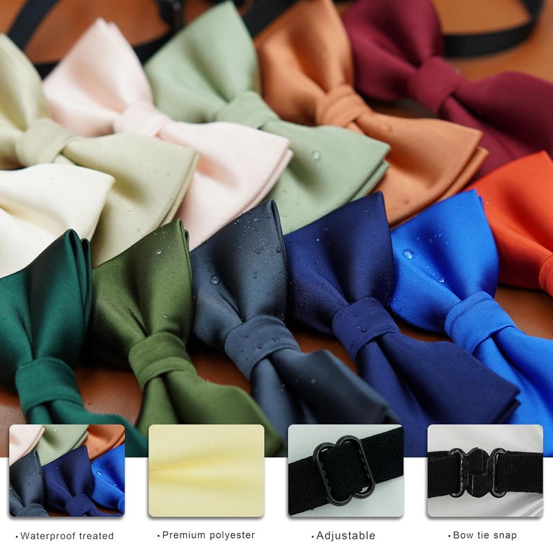 BEWDIO Adjustable Baby Boy Suspenders and Bow Tie, Pre-tied Kids Bowtie and Elastic Suspenders with 4 Strong Metal Clips - Image 3
